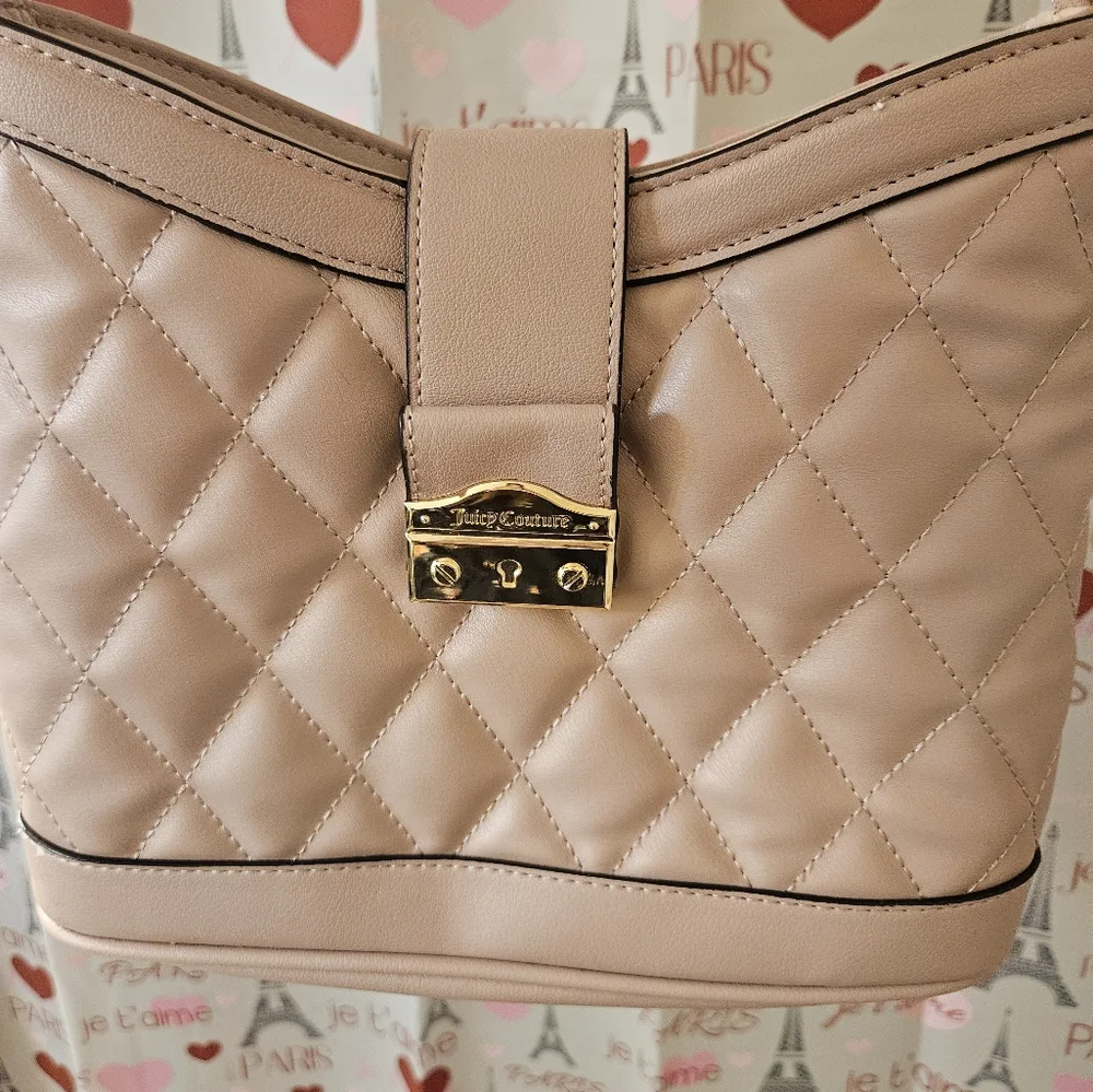 JUICY COUTURE BLUSH CROSSBODY/SHOULDER BAG. - Picture 4 of 5